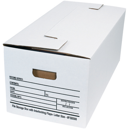 Interlocking Flap File Storage Boxes 1