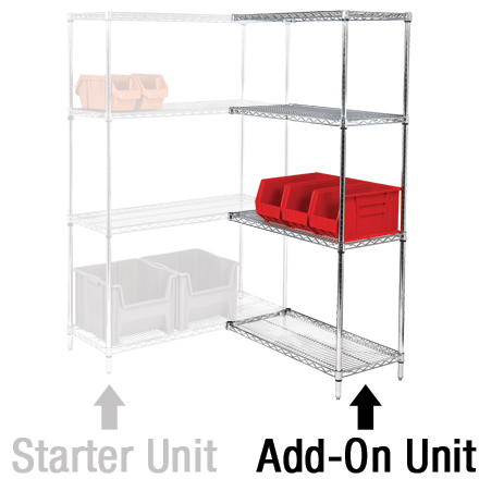 Wire Shelving Add-On Units 1